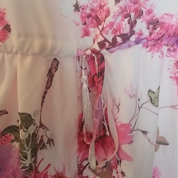 Pink Floral Pom Pom Romper - Picture 4 of 5